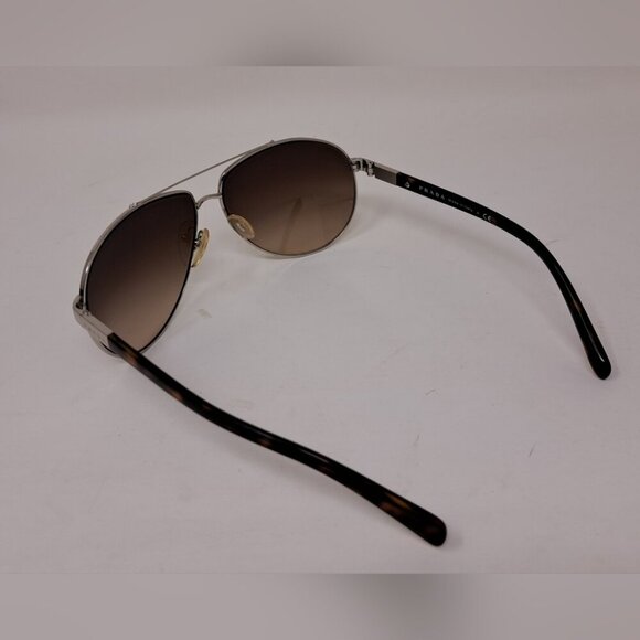Prada Sunglasses Aviator Silver Brown Tinted Metal SPR670 1BC-6S1 63-13-135 - Picture 8 of 15